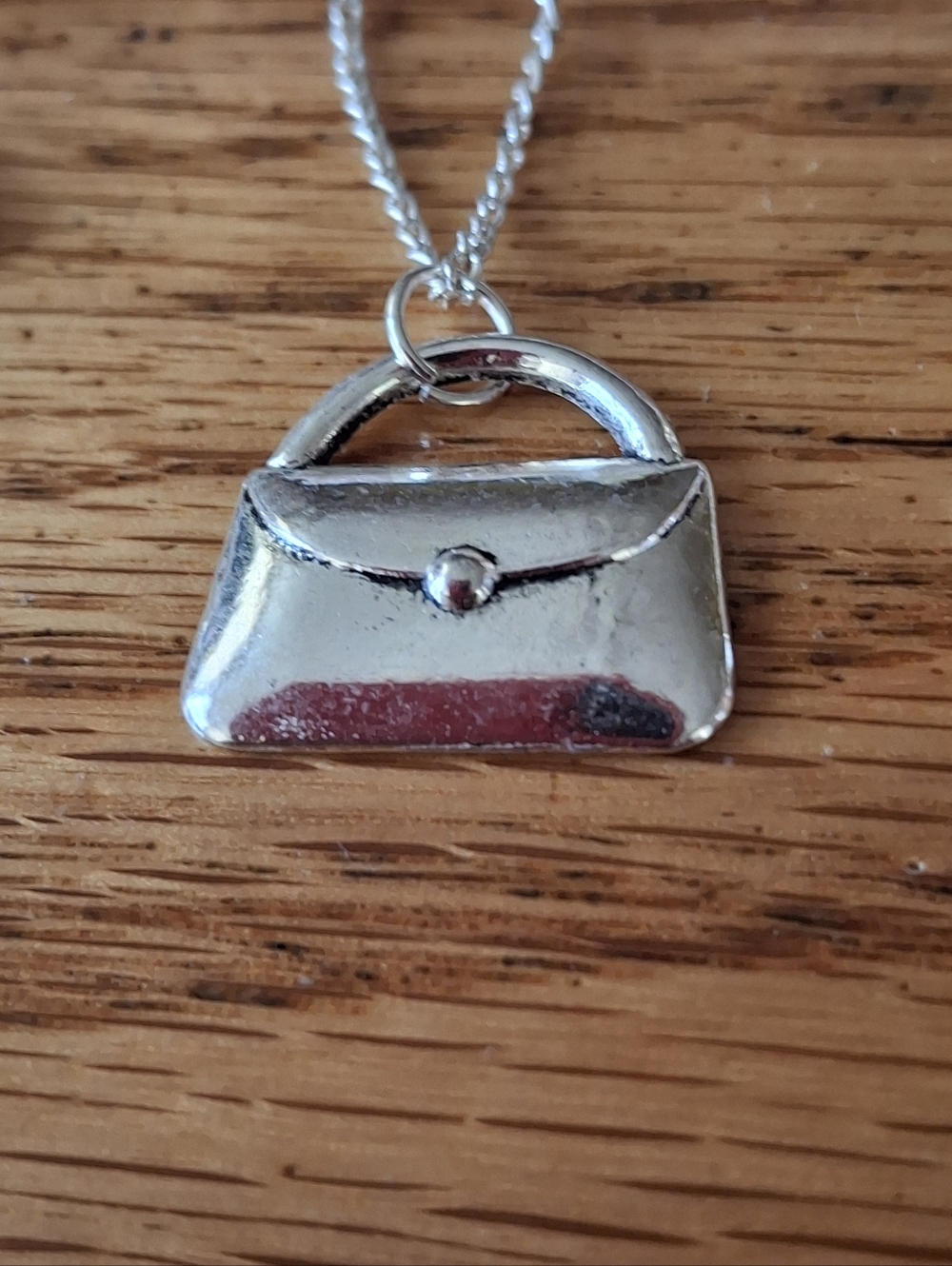 NWT Silver Handbag Pendant Necklace